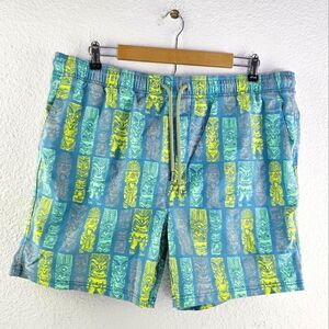 Rowdy Gentlman Tiki Luau Swim Trunk Shorts XXL
